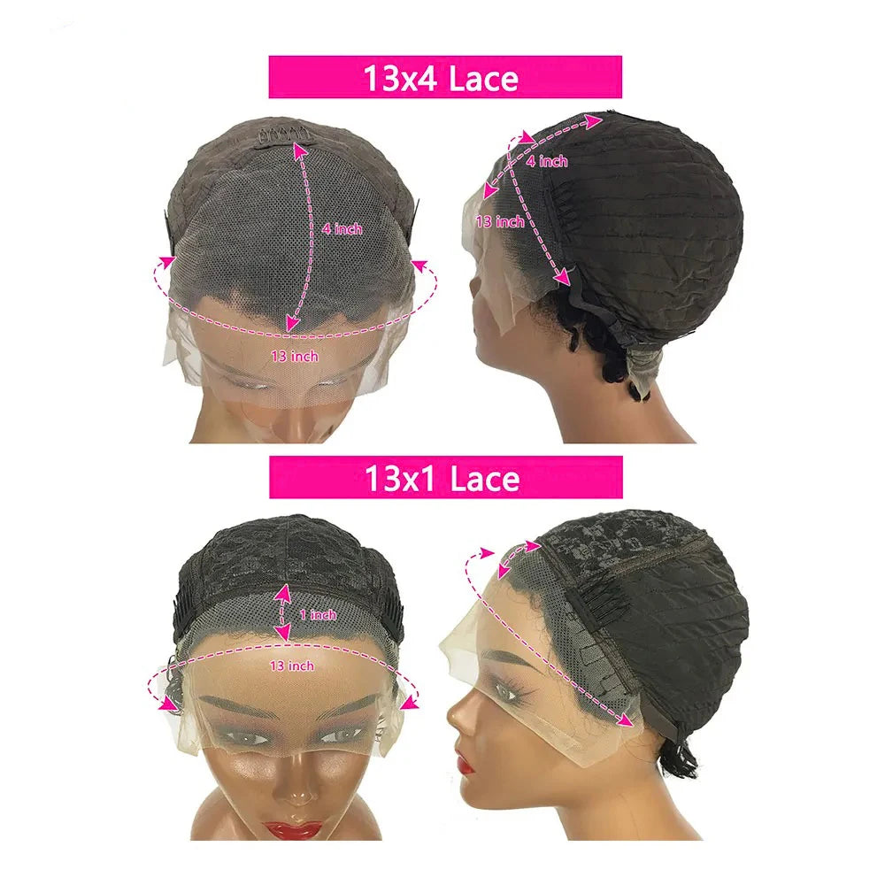 Curly Pixie Cut Lace Front Wig – 13x4 Transparent Human Hair Short Bob, 200% Density