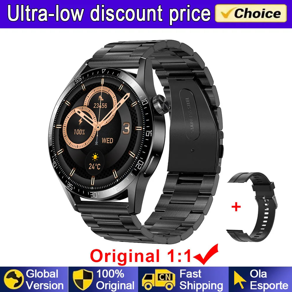 GT5 PRO Smartwatch for Men – AMOLED HD, Bluetooth Call, GPS, NFC, Waterproof