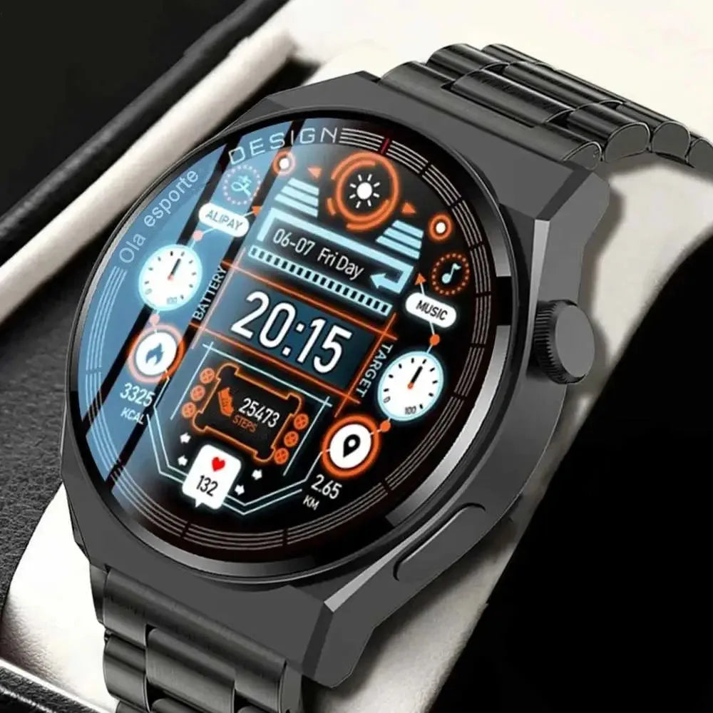 GT5 PRO Smartwatch for Men – AMOLED HD, Bluetooth Call, GPS, NFC, Waterproof