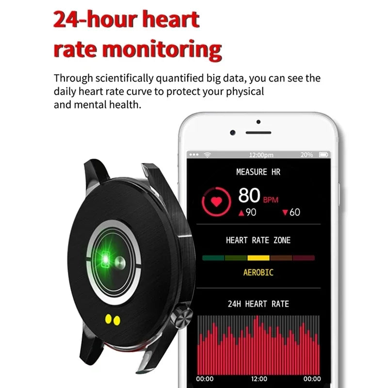 LIGE GPS Smartwatch for Men – Steel Band, Fitness Tracker, Waterproof