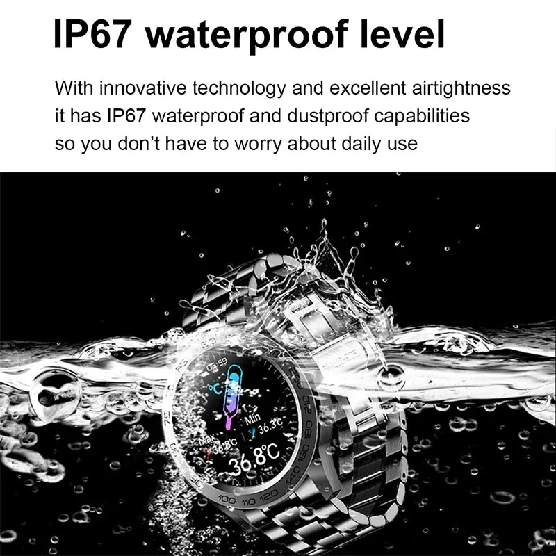 LIGE GPS Smartwatch for Men – Steel Band, Fitness Tracker, Waterproof