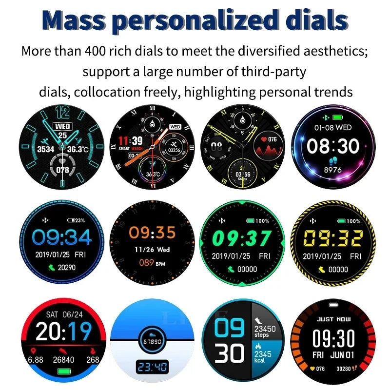 LIGE GPS Smartwatch for Men – Steel Band, Fitness Tracker, Waterproof